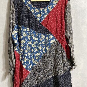 Carole Little Women's Blouse‎ II Popover Long Stretch Sleeve Sz 18W (M/L)
